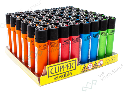 CLIPPER Lighters Printed 48's Various Designs – Metallic Mix - VIR Wholesale