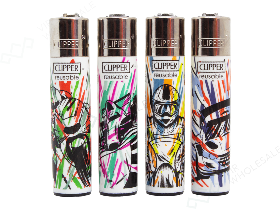 CLIPPER Lighters Printed 48’s Various Designs – Motor Sports 2 4/4 - VIR Wholesale