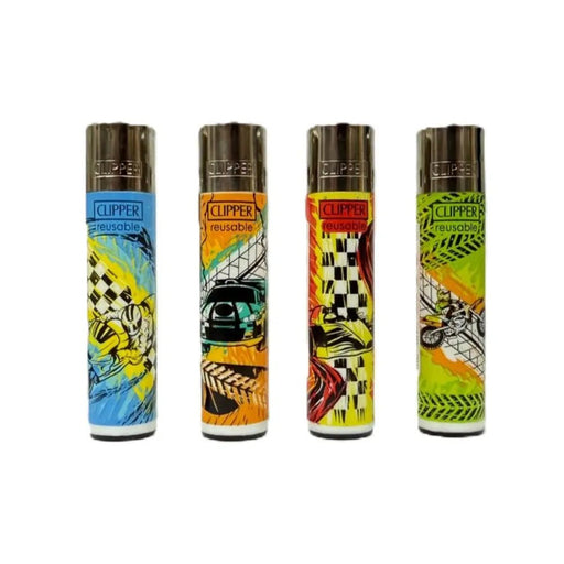 CLIPPER Lighters Printed 48’s Various Designs – Motor Sports 4 - VIR Wholesale