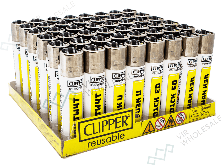 CLIPPER Lighters Printed 48's Various Designs – Naughty Words - VIR Wholesale
