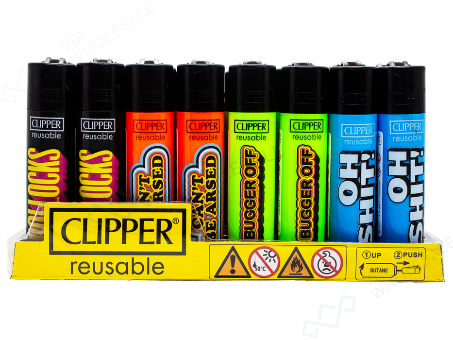 CLIPPER Lighters Printed 48's Various Designs – Naughty Words - VIR Wholesale