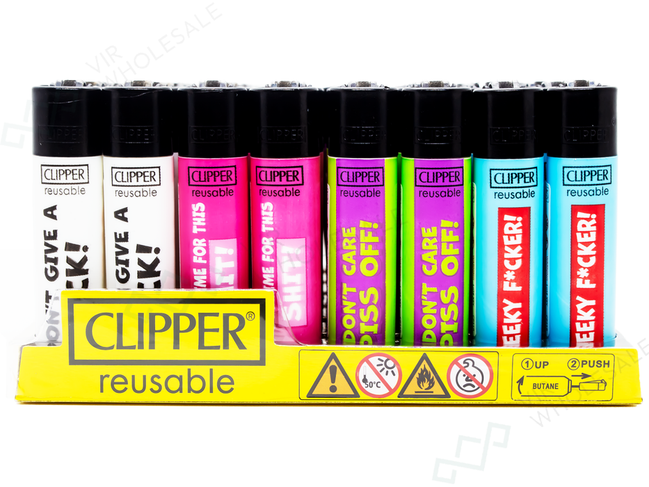 CLIPPER Lighters Printed 48’s Various Designs – Naughty Words 7 - VIR Wholesale
