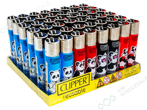 CLIPPER Lighters Printed 48’s Various Designs – Panda Daily - VIR Wholesale