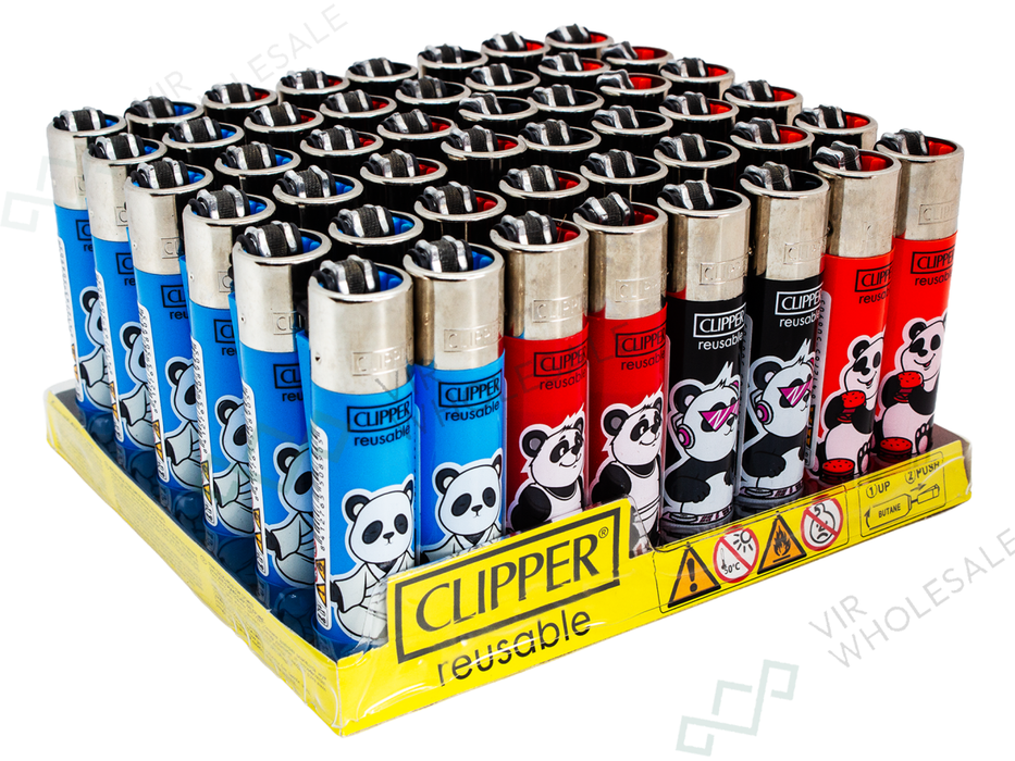 CLIPPER Lighters Printed 48’s Various Designs – Panda Daily - VIR Wholesale