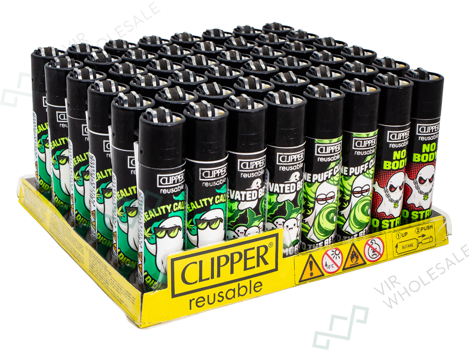 CLIPPER Lighters Printed 48’s Various Designs – Paranormal Puffs - VIR Wholesale