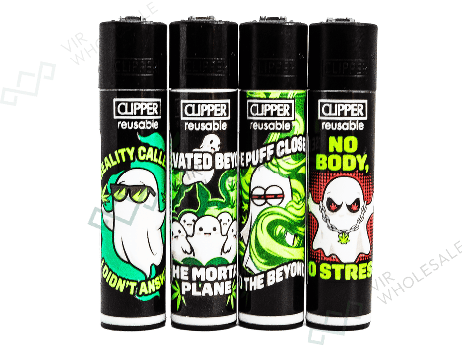 CLIPPER Lighters Printed 48’s Various Designs – Paranormal Puffs - VIR Wholesale
