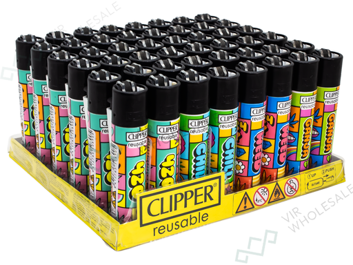 CLIPPER Lighters Printed 48’s Various Designs – Pop Weed - VIR Wholesale