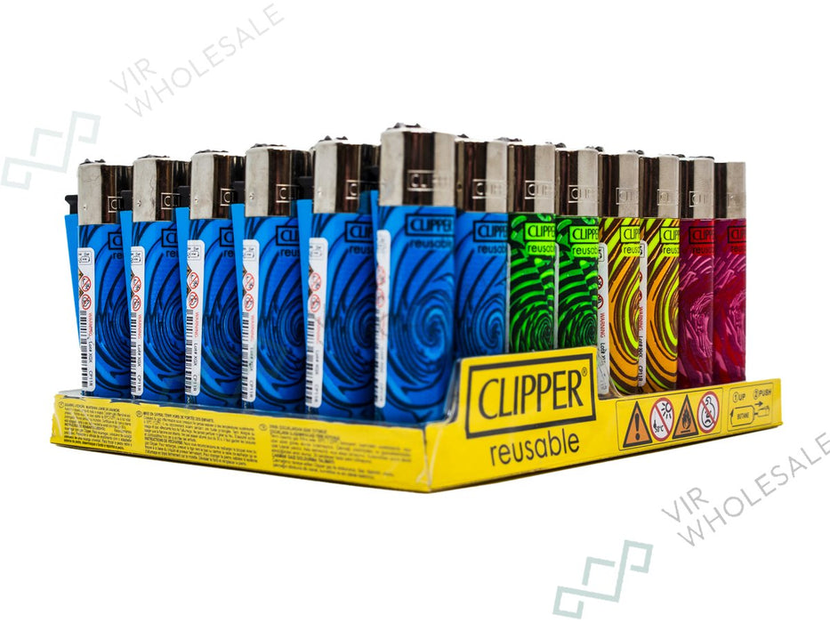 CLIPPER Lighters Printed 48's Various Designs - Printed Patterns - VIR Wholesale