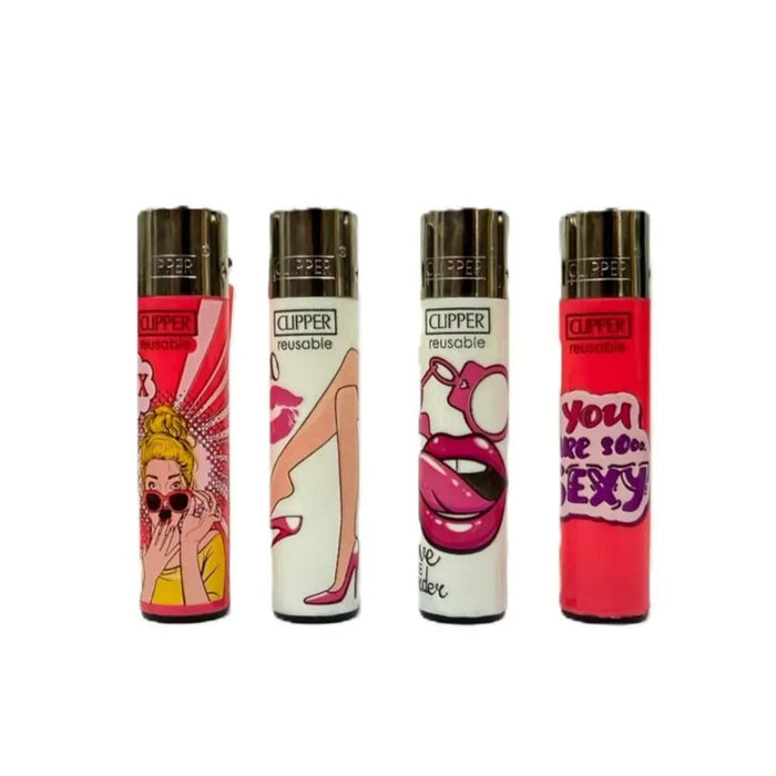 CLIPPER Lighters Printed 48’s Various Designs – Sexy Pink - VIR Wholesale