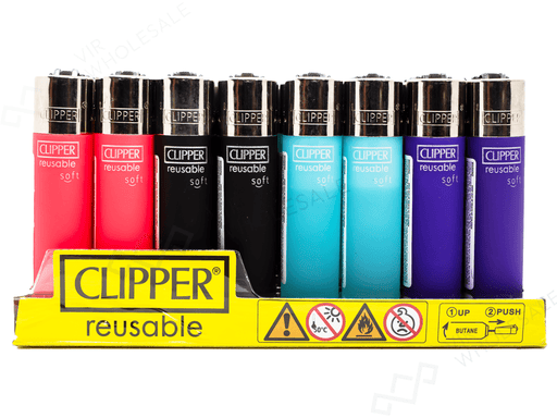 CLIPPER Lighters Printed 48's Various Designs – Soft Touch - VIR Wholesale
