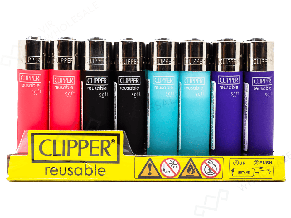 CLIPPER Lighters Printed 48's Various Designs – Soft Touch - VIR Wholesale