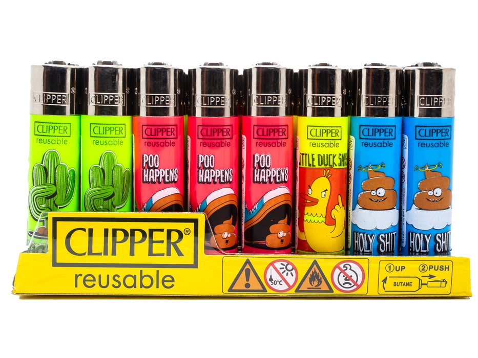 CLIPPER Lighters Printed 48's Various Designs – Trendy Sentences - VIR Wholesale