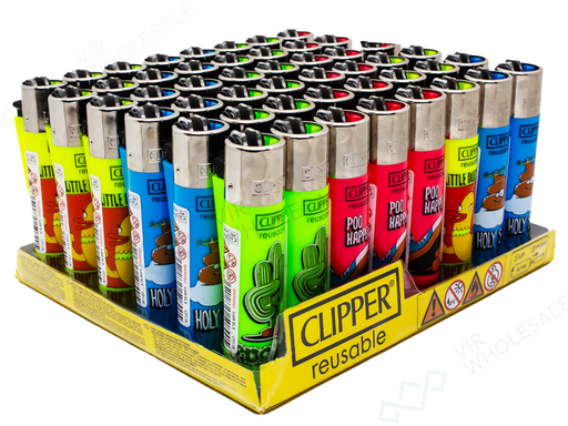 CLIPPER Lighters Printed 48's Various Designs – Trendy Sentences - VIR Wholesale