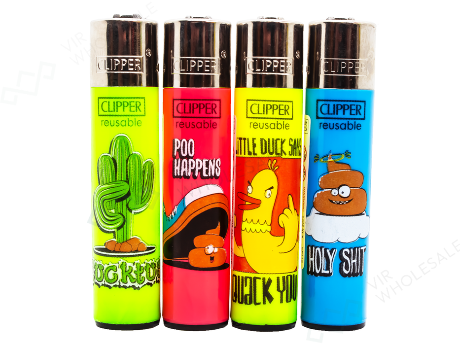 CLIPPER Lighters Printed 48's Various Designs – Trendy Sentences - VIR Wholesale