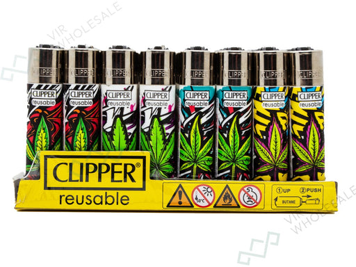 CLIPPER Lighters Printed 48's Various Designs - Urban Weed 3 - VIR Wholesale