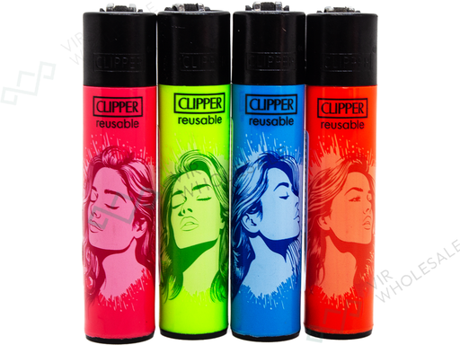 CLIPPER Lighters Printed 48’s Various Designs – Watercolour Ladies - VIR Wholesale