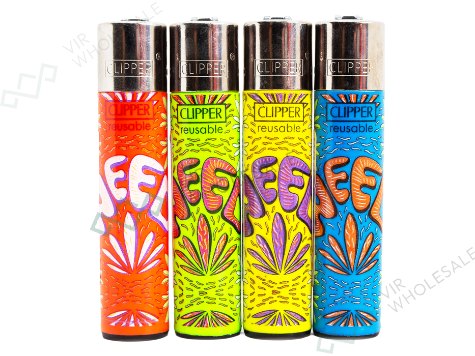 CLIPPER Lighters Printed 48’s Various Designs – Weed Flow - VIR Wholesale