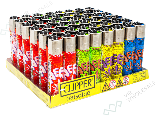 CLIPPER Lighters Printed 48’s Various Designs – Weed Flow - VIR Wholesale