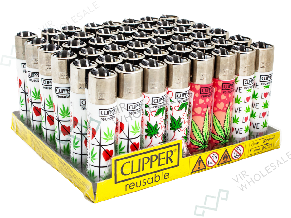 CLIPPER Lighters Printed 48’s Various Designs – Weed Game - VIR Wholesale