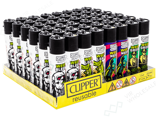 CLIPPER Lighters Printed 48’s Various Designs – Weed Rhyme - VIR Wholesale