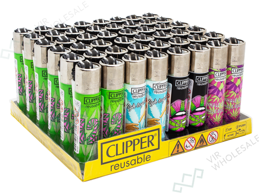 CLIPPER Lighters Printed 48’s Various Designs – Weed Together - VIR Wholesale