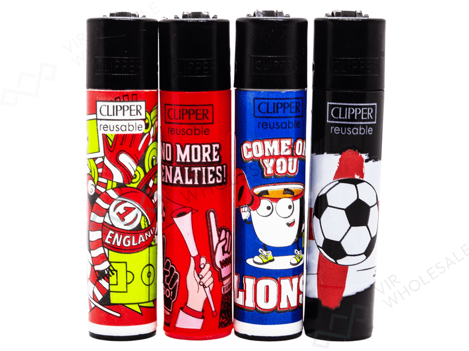 CLIPPER Lighters Printed 48’s Various Designs – World Football 3 - VIR Wholesale
