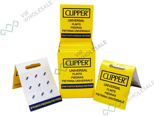 Clipper Universal Flints 9 Pack - Case Of 24 - VIR Wholesale