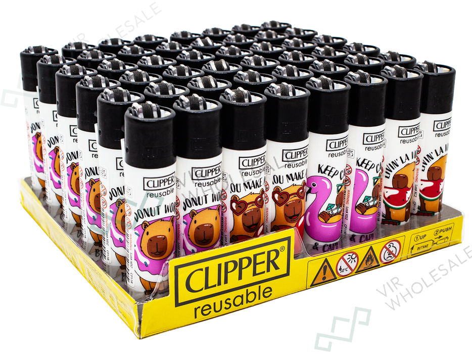 CLIPPER Lighters Printed 48's Various Designs – Be Capy 2 (Capybrera)