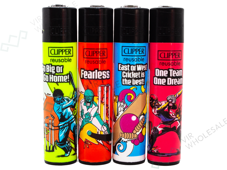CLIPPER Lighters Printed 48's Various Designs – Cricket League