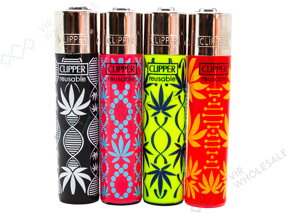 CLIPPER Lighters Printed 48's Various Designs – DNA Grass