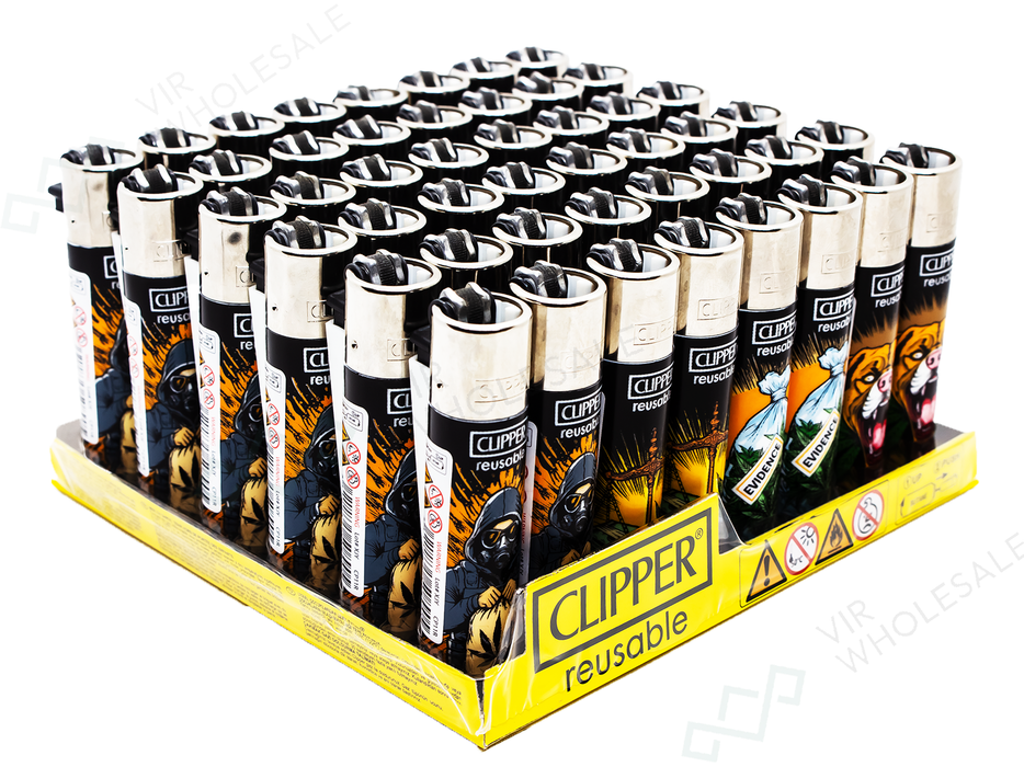 CLIPPER Lighters Printed 48’s Various Designs – High Till Die