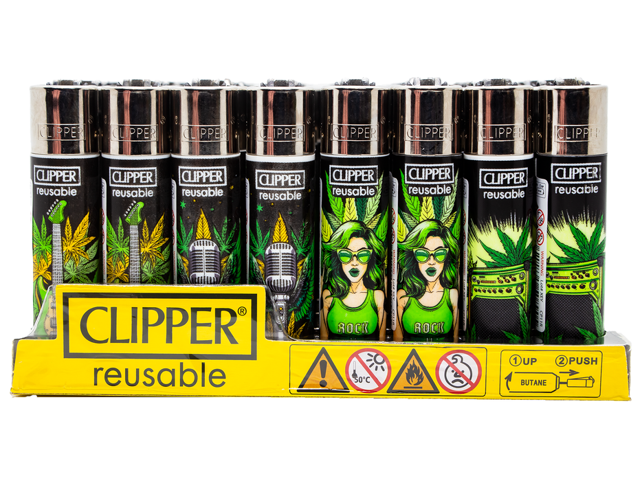CLIPPER Lighters Printed 48’s Various Designs – Horror Leaves