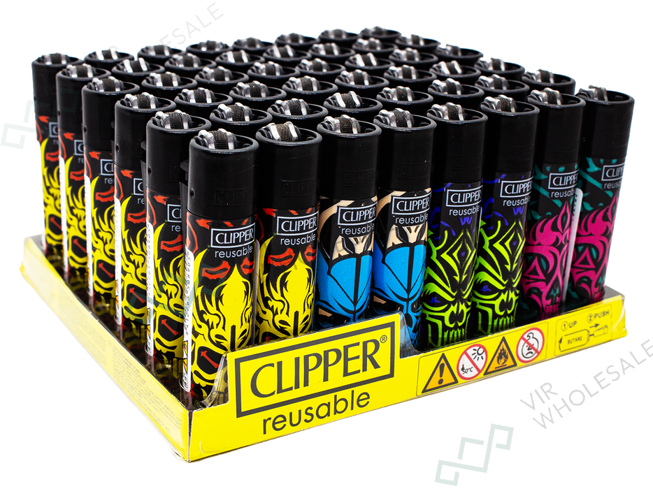 CLIPPER Lighters Printed 48's Various Designs – Made In Skulls