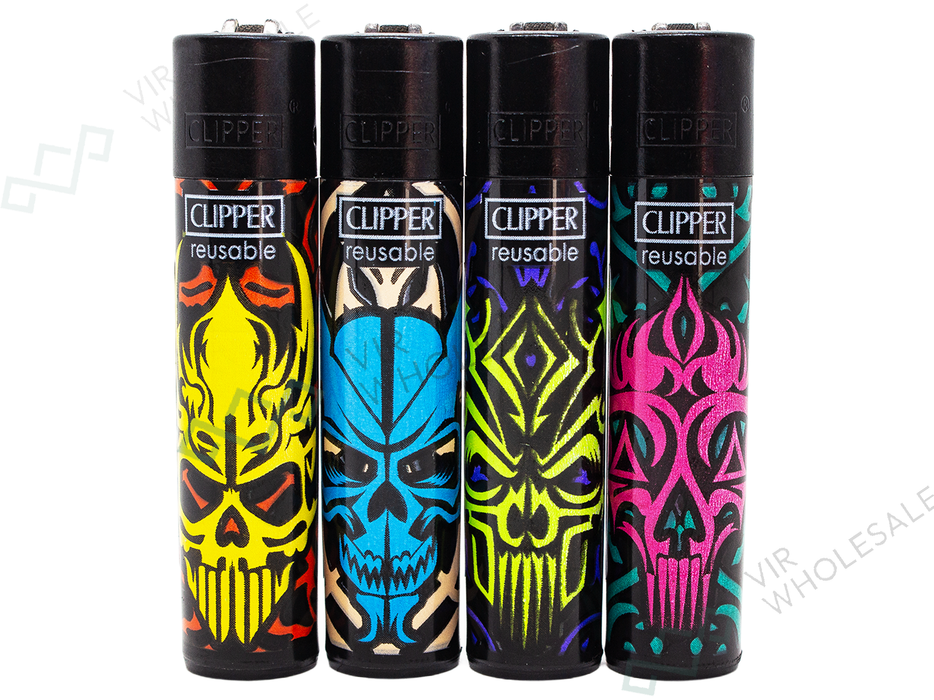CLIPPER Lighters Printed 48's Various Designs – Made In Skulls