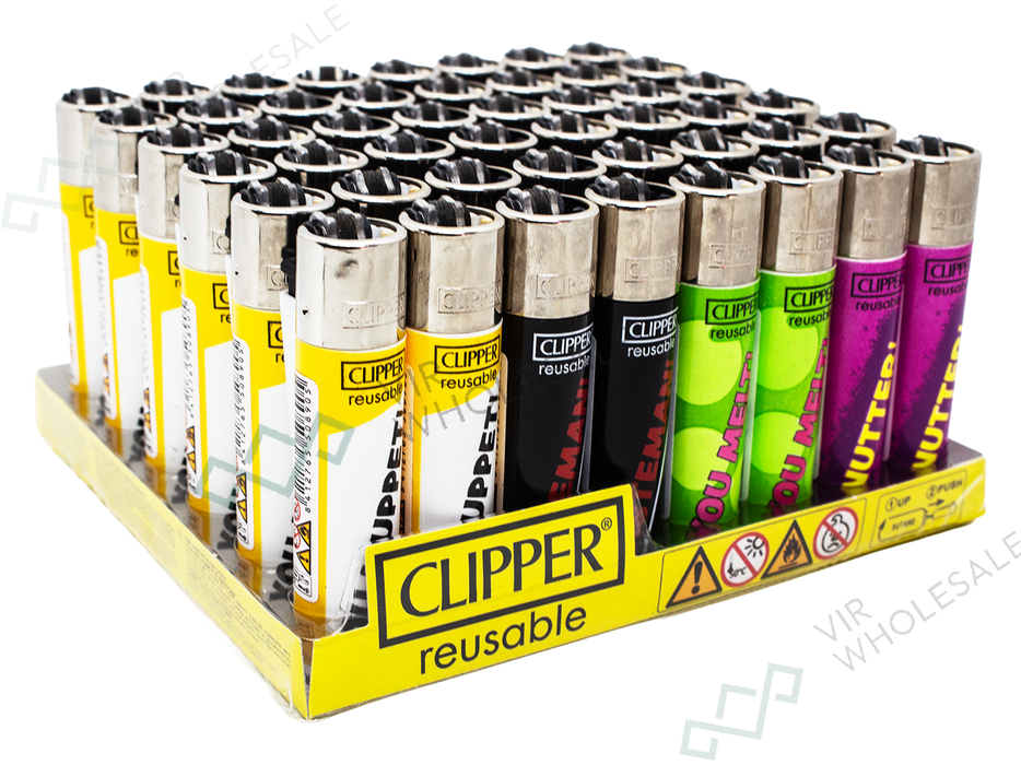 CLIPPER Lighters Printed 48's Various Designs – Naughty Words 10