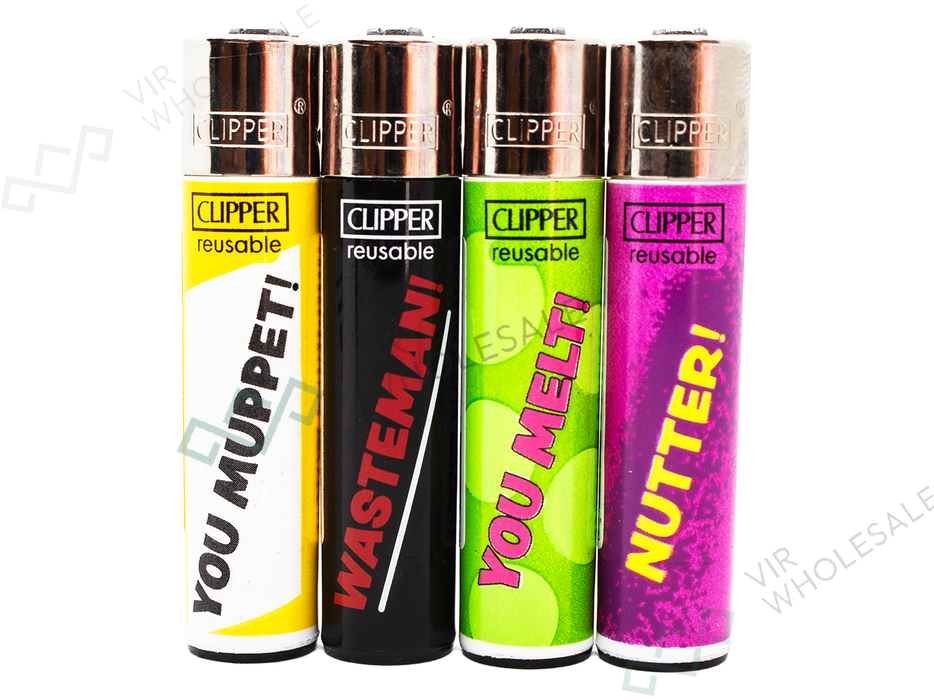 CLIPPER Lighters Printed 48's Various Designs – Naughty Words 10