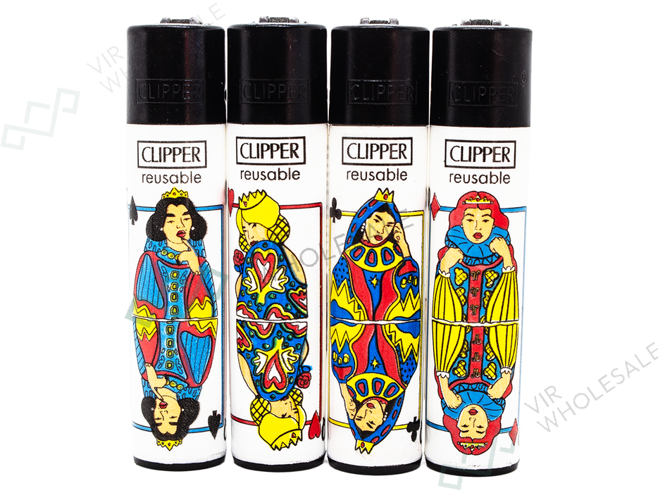 CLIPPER Lighters Printed 48's Various Designs – Poker Games