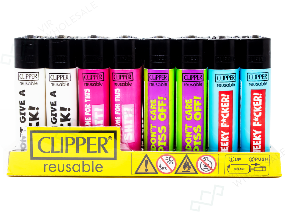 CLIPPER Lighters Printed 48’s Various Designs – Naughty Words 7