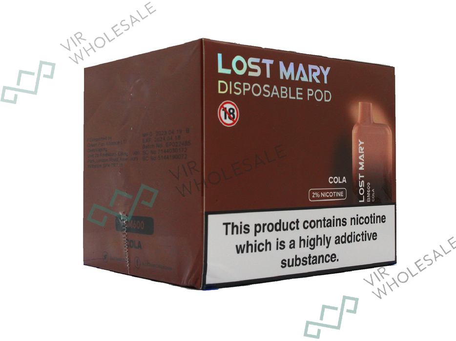 ELF BAR LOST MARY BM600 Disposable Vape - 20mg - 10 Vapes Per Box