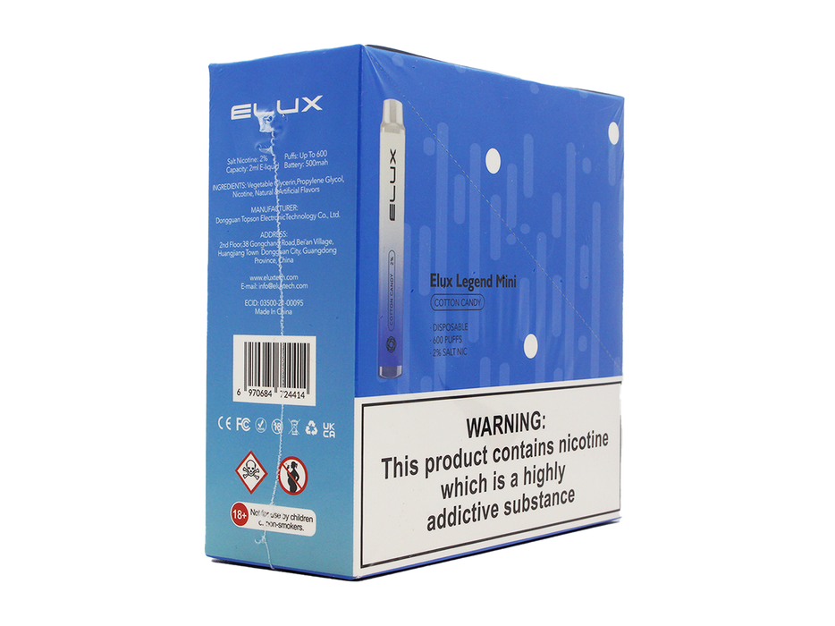 ELUX Legend Mini Disposable Vape Pods - 600 Puffs - VIR Wholesale