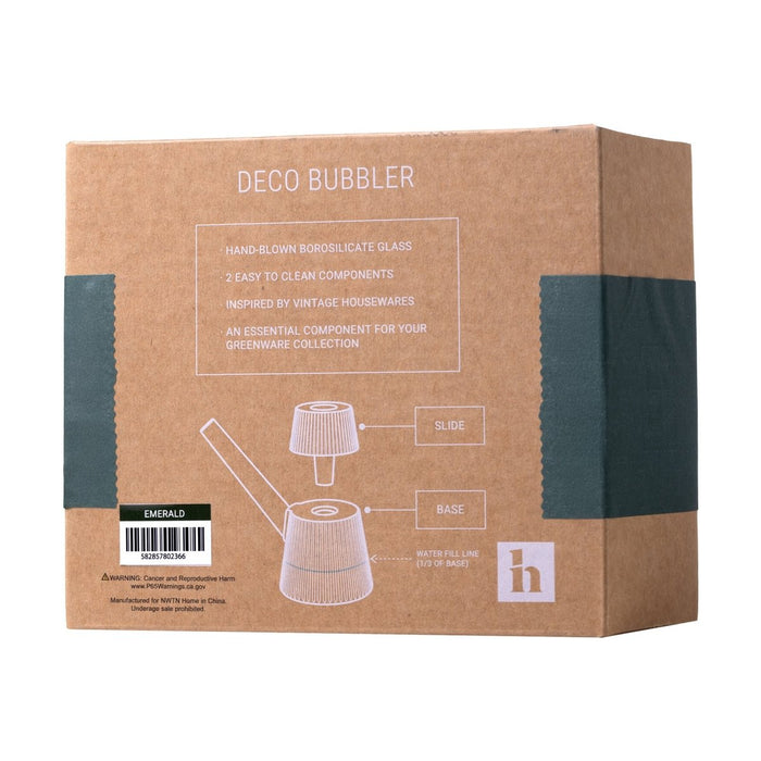 Deco Bubbler - Water Pipe - Emerald - VIR Wholesale