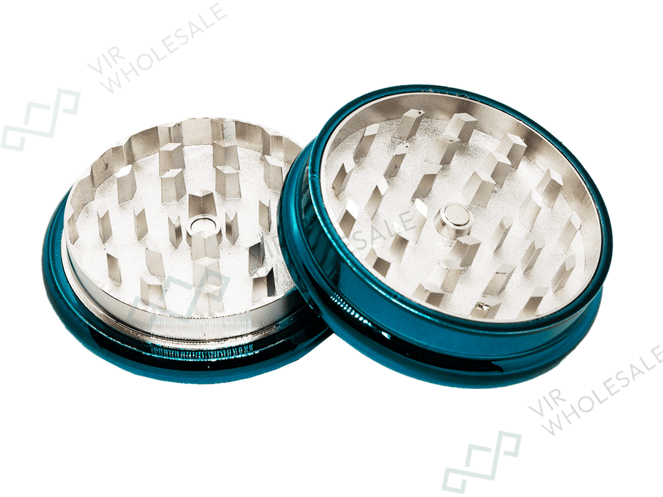 D&K 2 - Part Metallic Grinders - Assorted Colours - 24 Per Box (SM3022) - VIR Wholesale