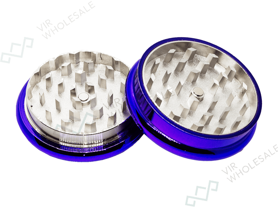 D&K 2 - Part Metallic Grinders - Assorted Colours - 24 Per Box (SM3022) - VIR Wholesale