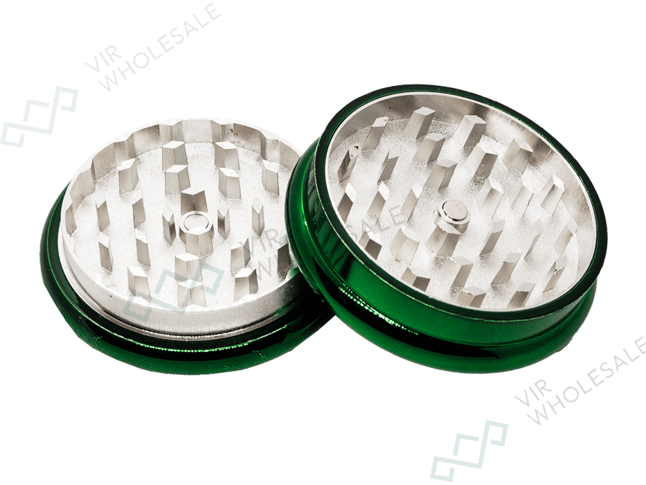 D&K 2 - Part Metallic Grinders - Assorted Colours - 24 Per Box (SM3022) - VIR Wholesale