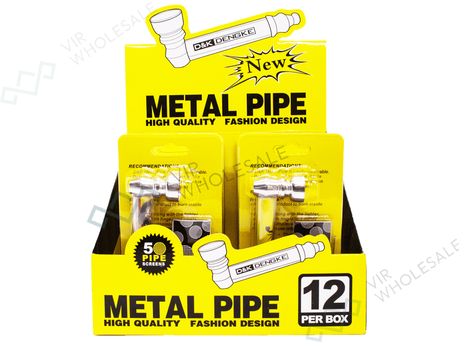 D&K Metal Pipes – Box of 12 Assorted Designs + 5 Screens - VIR Wholesale
