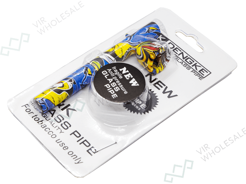 D&K Mini Glass Pipes – Assorted Colourful Designs - 24 Per Box (SM3134) - VIR Wholesale