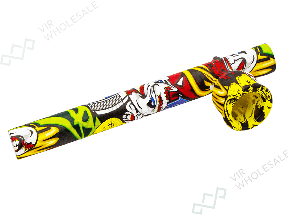 D&K Mini Glass Pipes – Assorted Colourful Designs - 24 Per Box (SM3134) - VIR Wholesale