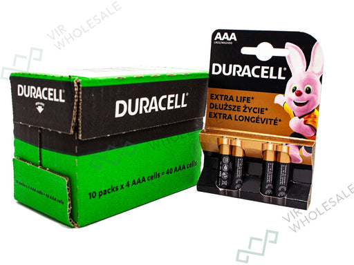 DURACELL AAA (2400) Battery 10 Pack X 4 = 40 PACKS (Basic) - VIR Wholesale