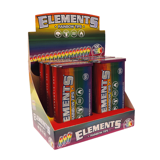 ELEMENT RAINBOW PREROLLED TIPS IN TIN (100'S) - VIR Wholesale