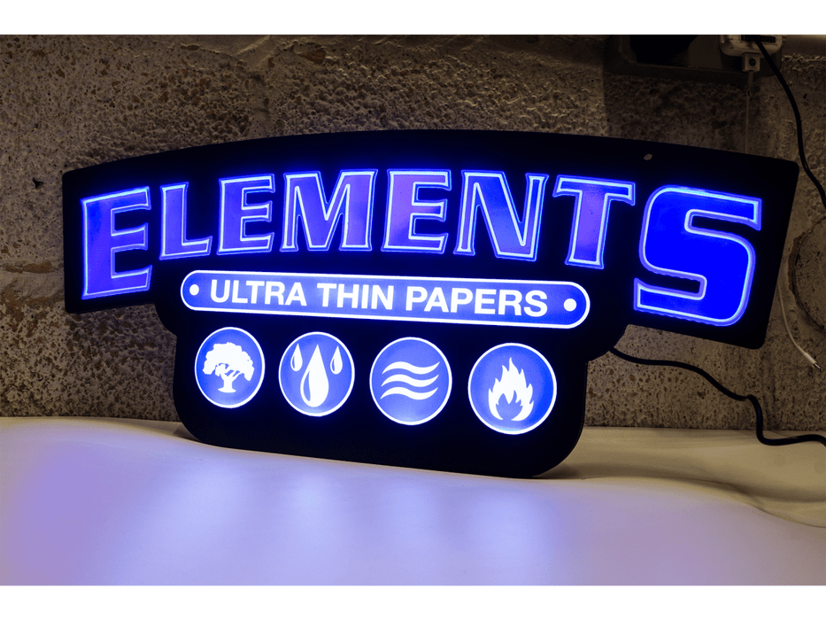 Leadlight Sign ELEMENTS LED Light Sign Display – Illuminated Branding Sign — VIR Wholesale